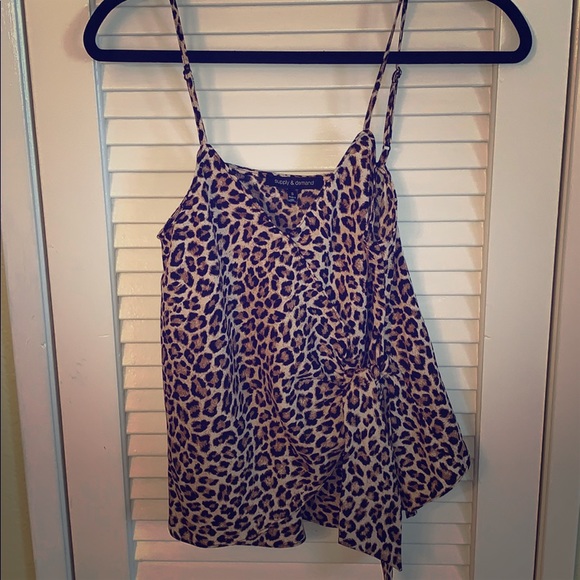 supply & demand Tops - Leopard print blouse with straps & waist wrap